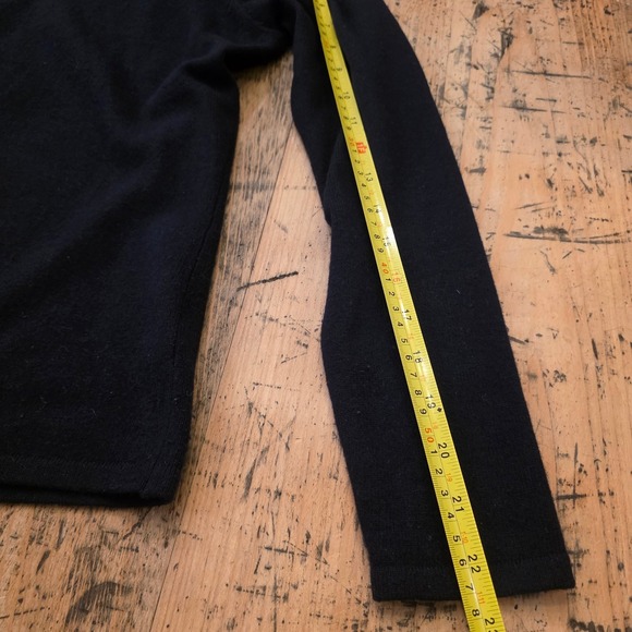 LAUREN RALPH LAUREN Sz S Navy Cashmere Turtleneck Sweater Preppy Luxe VTG - Picture 6 of 6